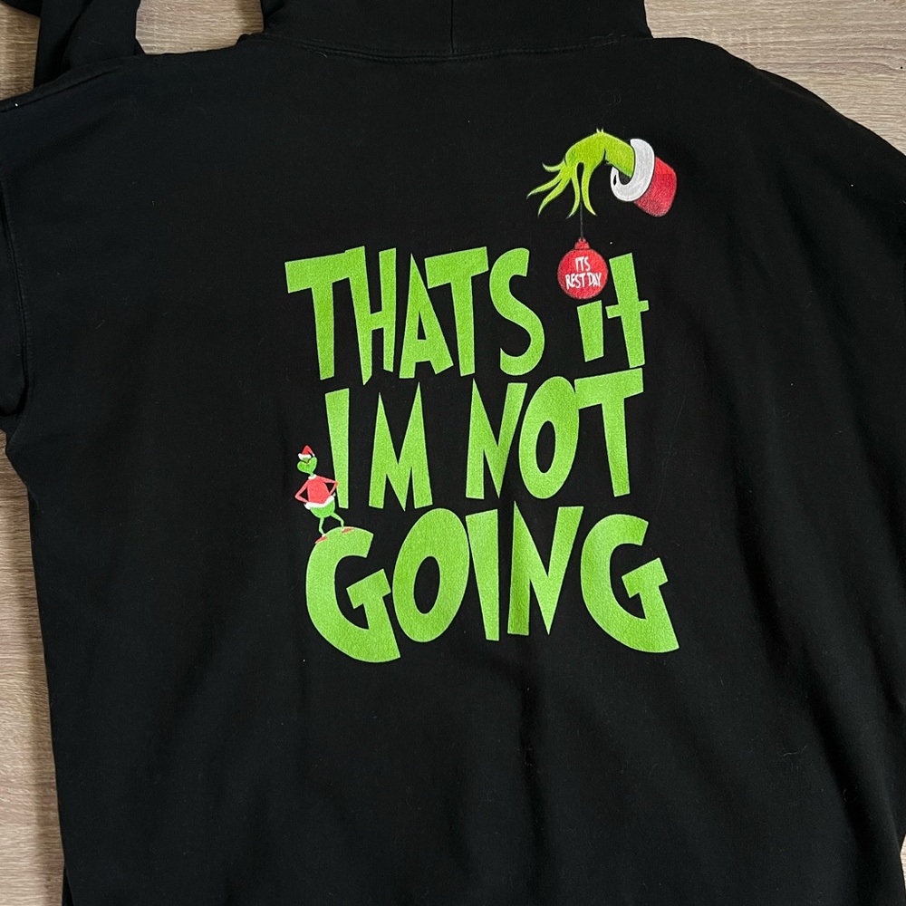 Grinch themed Gym Muscle Hoodie - Picture 2 of 2